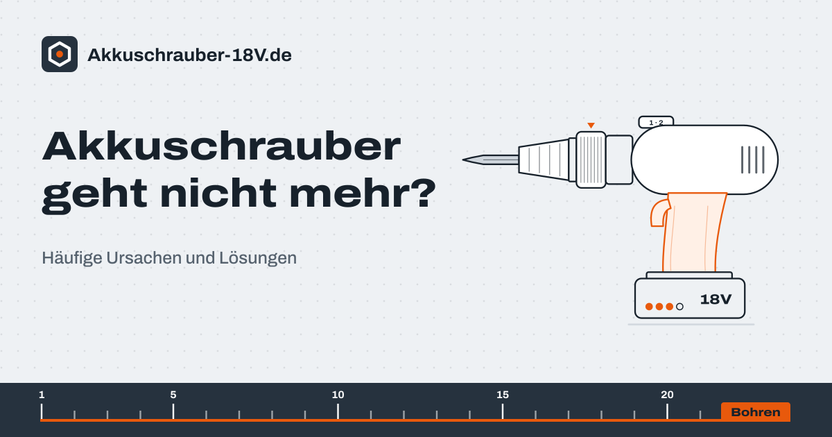 Akkuschrauber mit hervorgehobenem Griff und Schalter